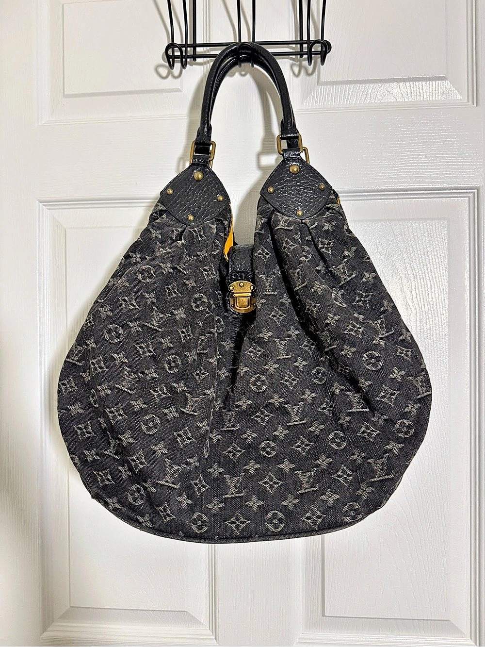Vintage Louis Vuitton Monogram Marina Denim XL hobo bag